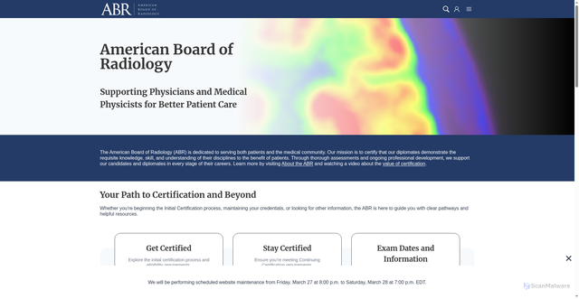 Security scan screenshot of https://www.theabr.org
