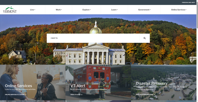 Security scan screenshot of https://www.vermont.gov/