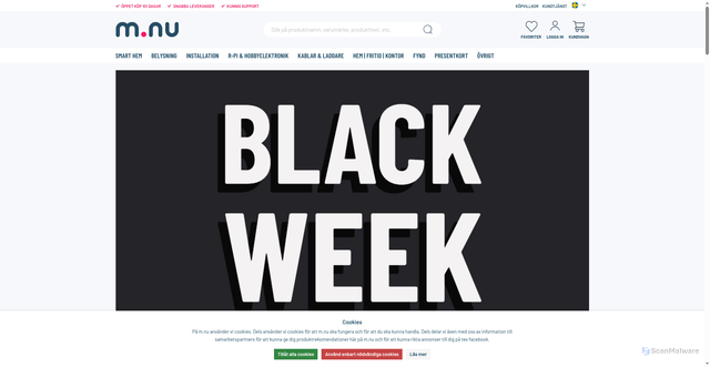 Security scan screenshot of https://www.m.nu/