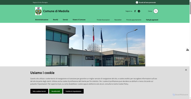 Security scan screenshot of https://www.comune.medolla.mo.it/