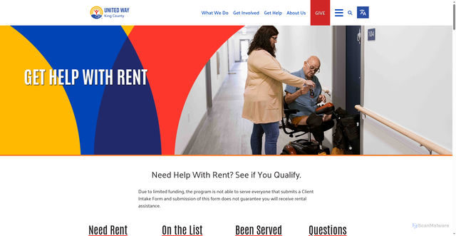 Security scan screenshot of https://www.uwkc.org/renthelp/