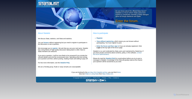 Security scan screenshot of https://www.statalist.org