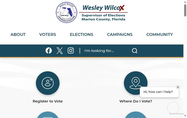 Security scan screenshot of https://www.votemarion.gov/