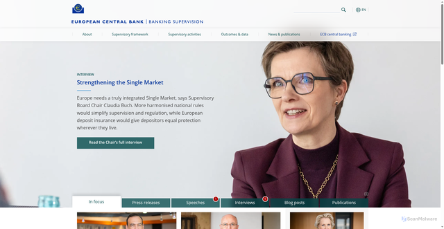 Security scan screenshot of https://www.bankingsupervision.europa.eu