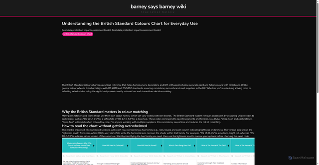 Security scan screenshot of https://nusadigitalflow-dptj67vhrte8.edgeone.app/british-standard-colours-chart.html