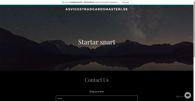 Security scan screenshot of https://asviggstradgardsmasteri.se