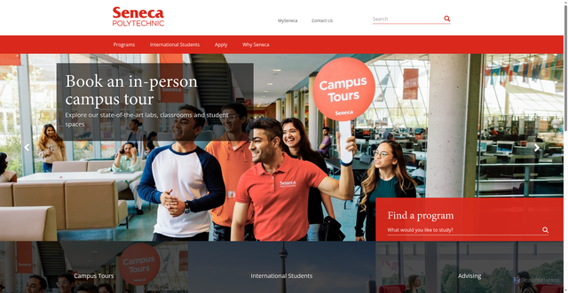 Security scan screenshot of https://www.senecapolytechnic.ca/home.html
