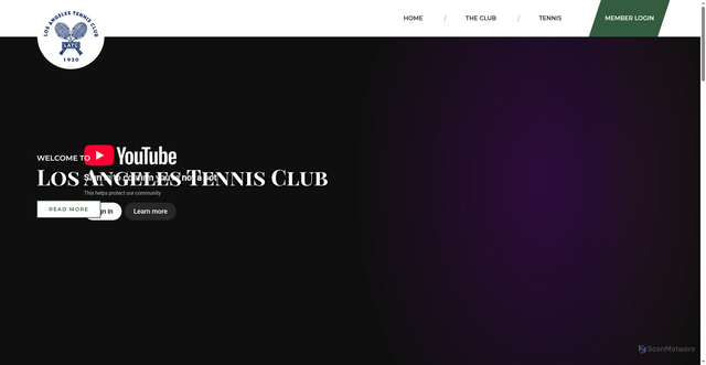 Security scan screenshot of https://www.latennisclub.com/
