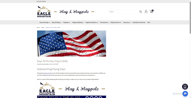 Security scan screenshot of https://emflag.com/blog/days-to-fly-your-flag-in-2026/