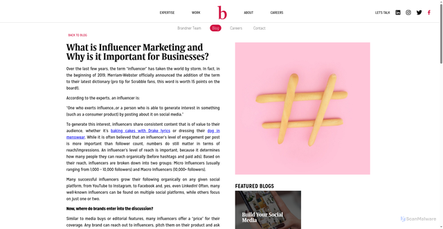 Security scan screenshot of https://www.brandner.com/building-products-marketing-blog/42/what-is-influencer-marketing-and-why-is-it-important-for-businesses