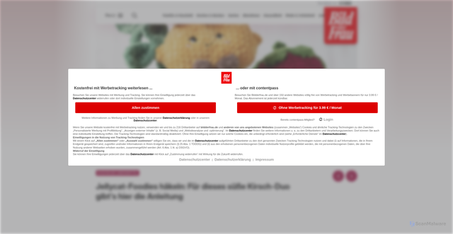 Security scan screenshot of https://bildderfrau.de