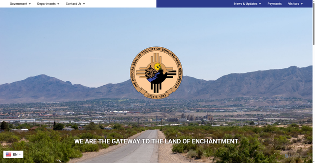 Security scan screenshot of https://sunlandpark-nm.gov/