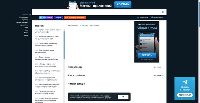 Security scan screenshot of https://sibnet.ru