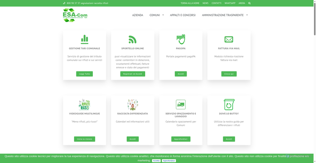 Security scan screenshot of https://www.esacom.it/