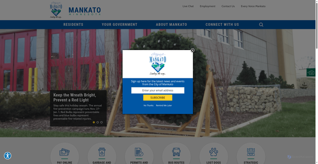 Security scan screenshot of https://www.mankatomn.gov/