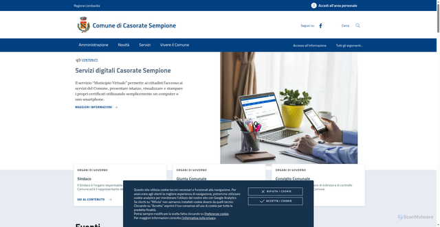 Security scan screenshot of https://www.comune.casoratesempione.va.it