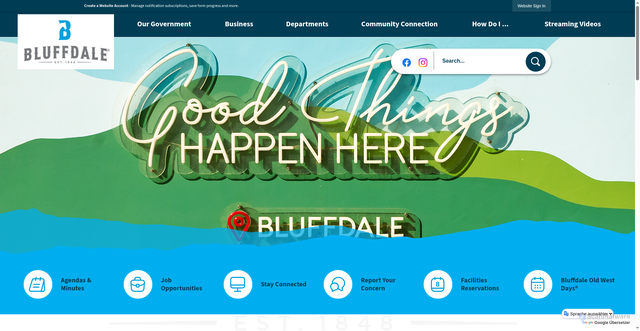Security scan screenshot of https://bluffdale.gov/