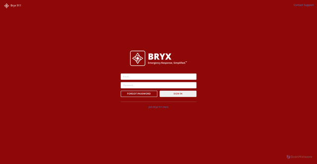 Security scan screenshot of https://app.bryx911.com