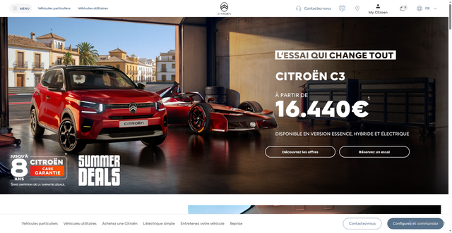 Security scan screenshot of https://citroen.be
