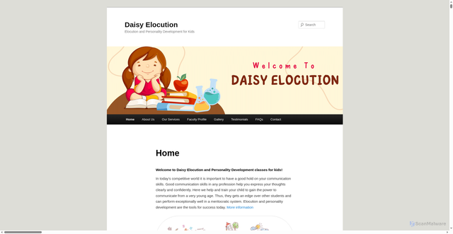 Security scan screenshot of https://daisyelocution.com