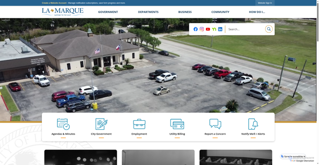 Security scan screenshot of https://www.cityoflamarque.org/