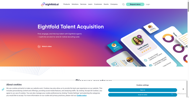 Security scan screenshot of https://eightfold.ai/products/talent-acquisition/