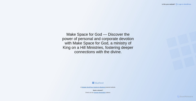 Security scan screenshot of https://makespaceforgod.org/