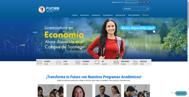 Security scan screenshot of https://www.pucmm.edu.do