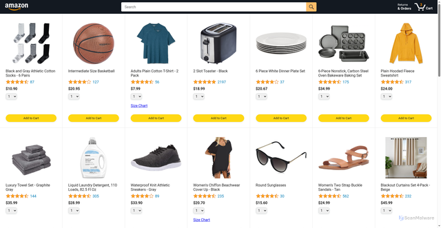 Security scan screenshot of http://mr-amazon.netlify.app/