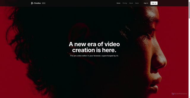 Security scan screenshot of https://parallaxvideo.pages.dev/