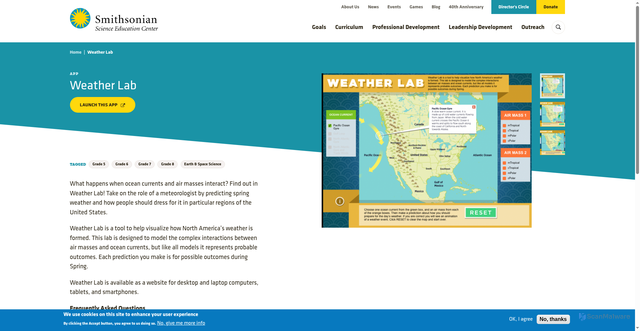 Security scan screenshot of https://ssec.si.edu/weather-lab
