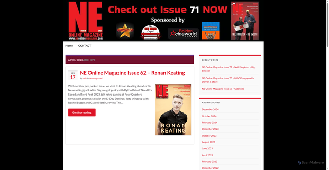 Security scan screenshot of https://neonlinemagazine.com/2023/04/
