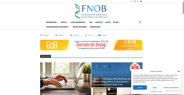 Security scan screenshot of https://www.fnob.it/