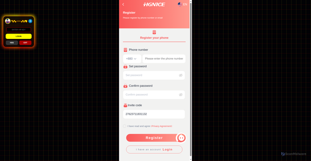 Security scan screenshot of https://hgnice-premium-ai-hack-lbie4d6v42.edgeone.app/