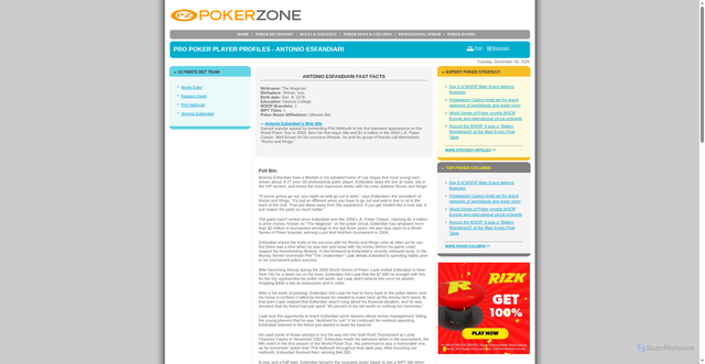 Security scan screenshot of https://www.pokerzone.com/professional/player_profile.aspx?id=37