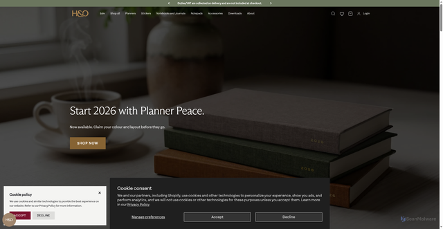 Security scan screenshot of https://www.hemlockandoak.com