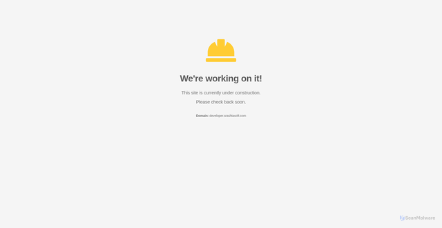 Security scan screenshot of http://developer.srashtasoft.com/