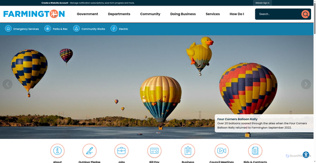 Security scan screenshot of https://farmingtonnm.gov/