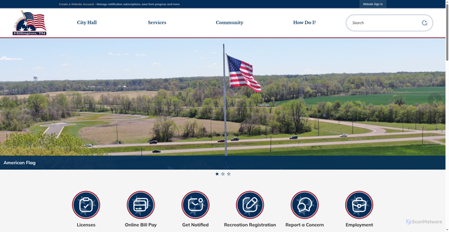 Security scan screenshot of https://millingtontn.gov/