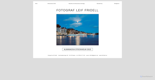 Security scan screenshot of https://leiffridell.se