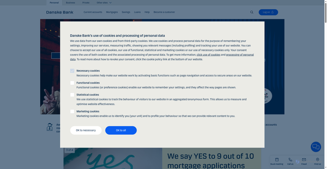 Security scan screenshot of https://danskebank.co.uk