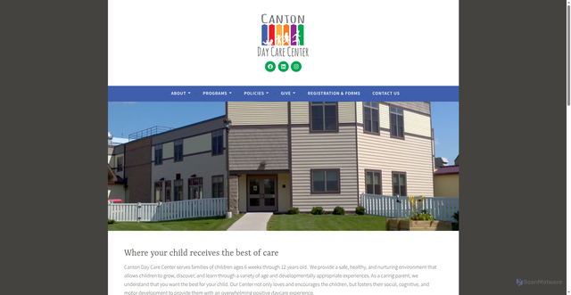 Security scan screenshot of https://cantondaycarecenter.org/