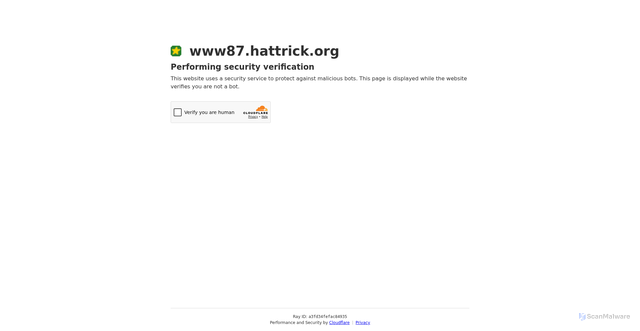 Security scan screenshot of https://www87.hattrick.org
