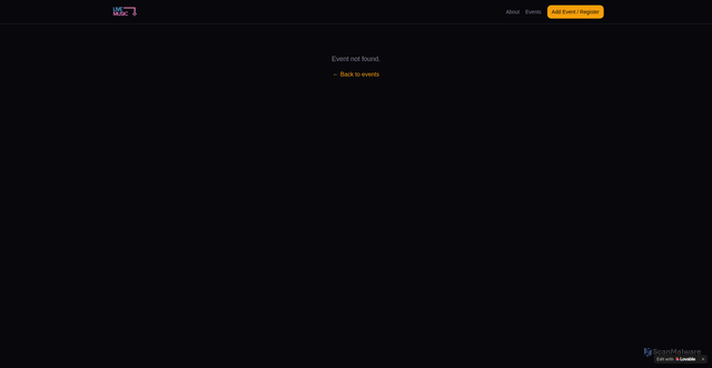Security scan screenshot of https://www.live-music.in/event/cb68becc-f222-45f9-a7b3-b7de6fd68a8c