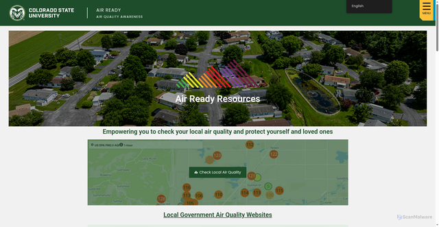 Security scan screenshot of https://airready.colostate.edu/resources/boulder/