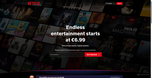 Security scan screenshot of http://accountnetflix.com