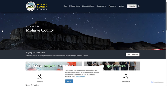 Security scan screenshot of https://www.mohave.gov/