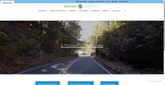 Security scan screenshot of https://reddingct.gov/