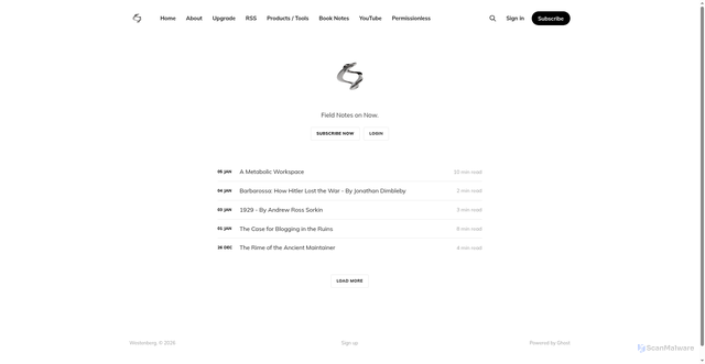 Security scan screenshot of https://www.joanwestenberg.com