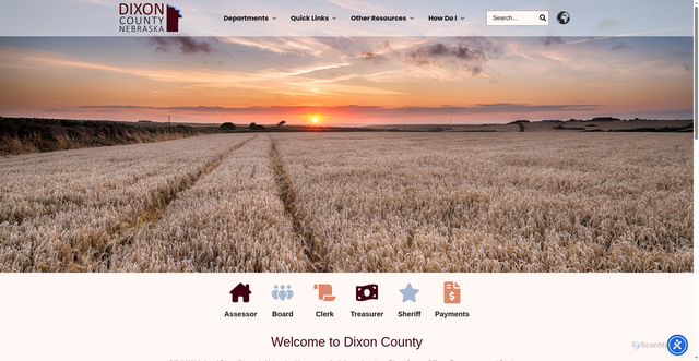 Security scan screenshot of https://www.dixoncountyne.gov/